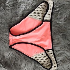 CORAL & CROCHETED BIKINI BOTTOMS